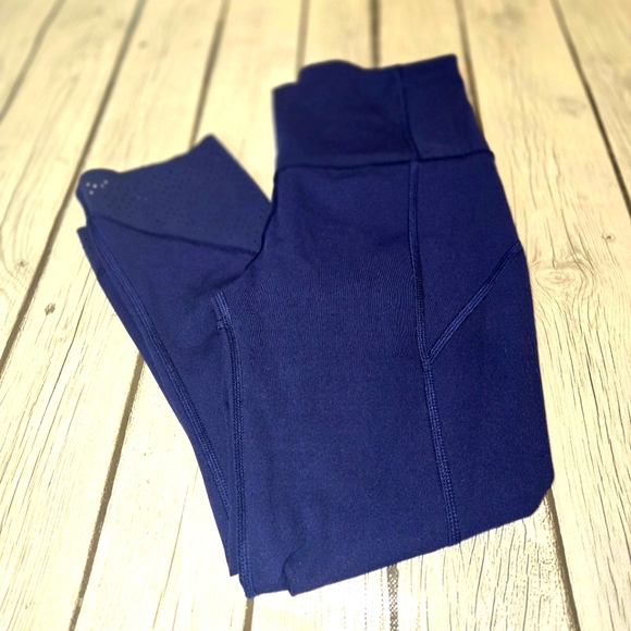 Lululemon Anew Crop Athletic Leggings Size 4 Hero Blue - Picture 13 of 13
